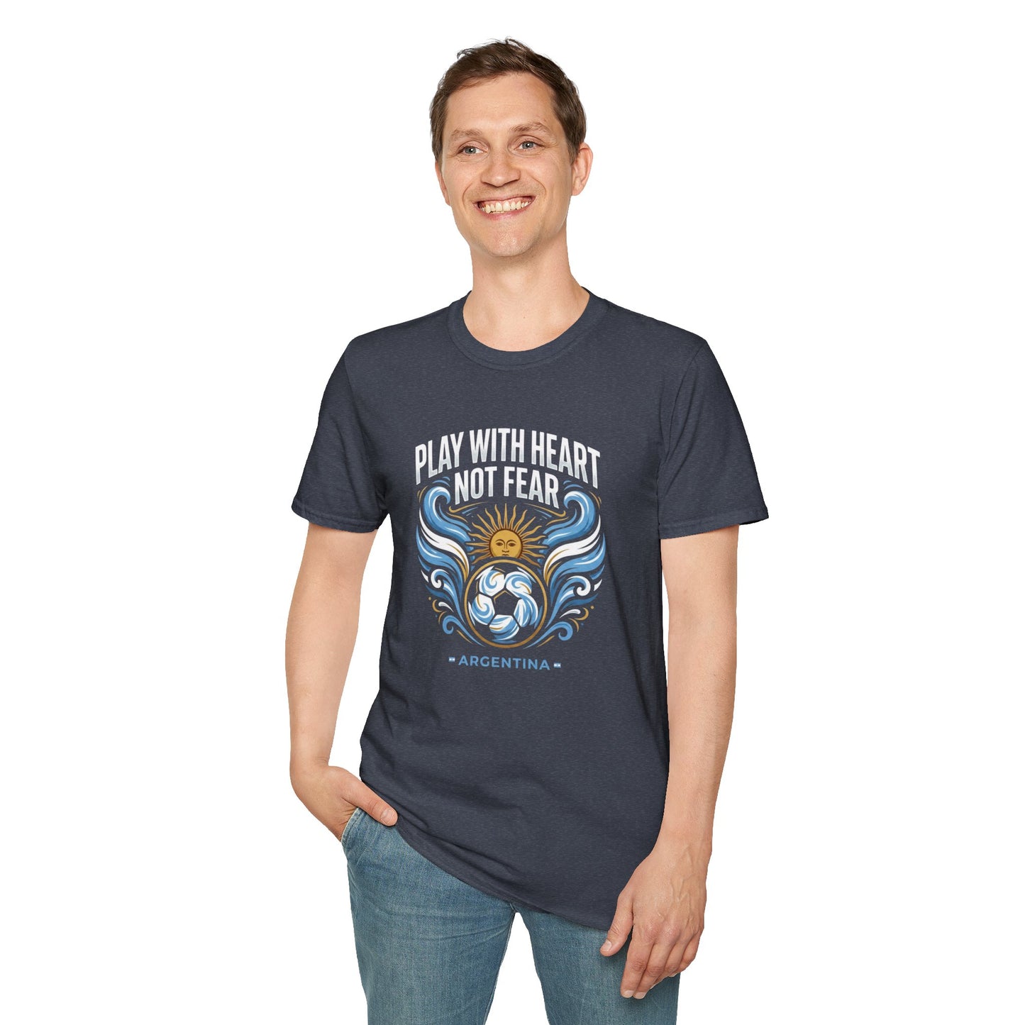 Argentina "Play With Heart Not Fear" Soccer Graphic Tee