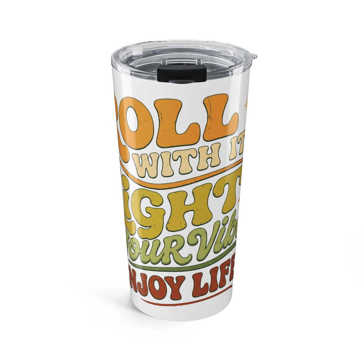 20oz Retro 'Roll With The Punches, Enjoy Life' Insulated Tumbler