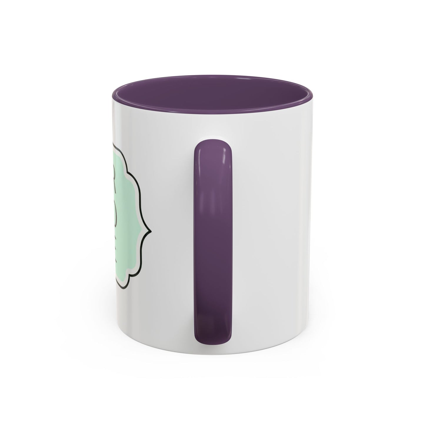 Accent Coffee Mug - Custom Logo Mint Label Design (11/15oz)