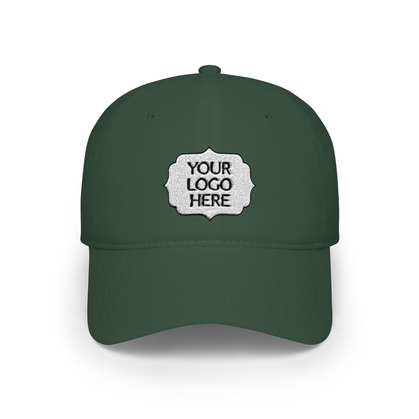Custom Logo Low Profile Baseball Cap — Personalized Front Patch