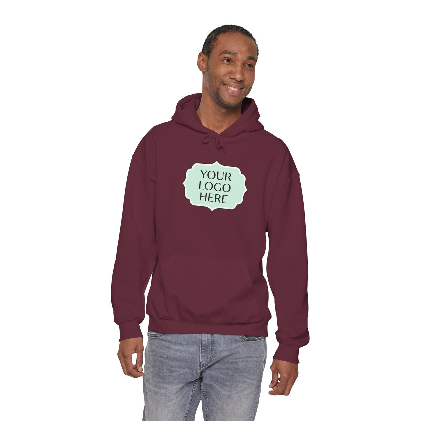 Hoodie — Custom Logo Scalloped Badge Design