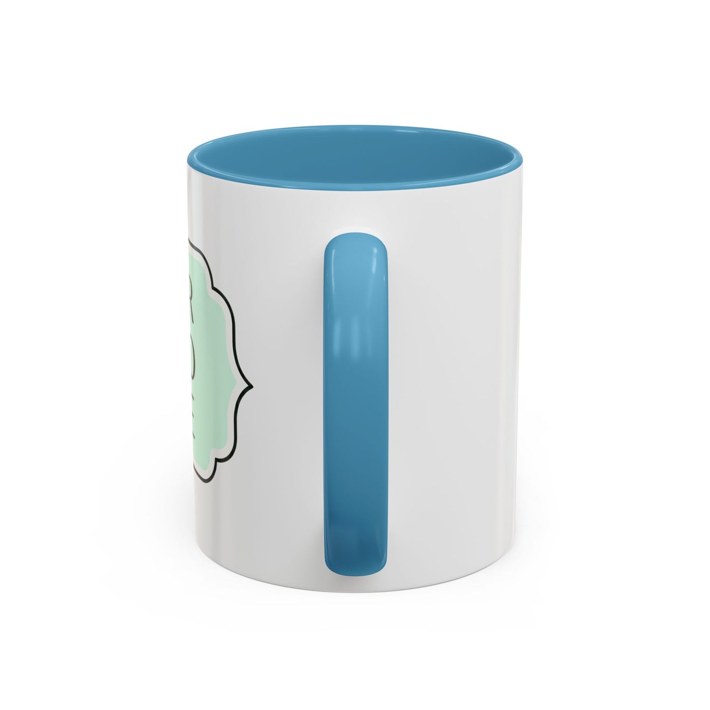Accent Coffee Mug - Custom Logo Mint Label Design (11/15oz)