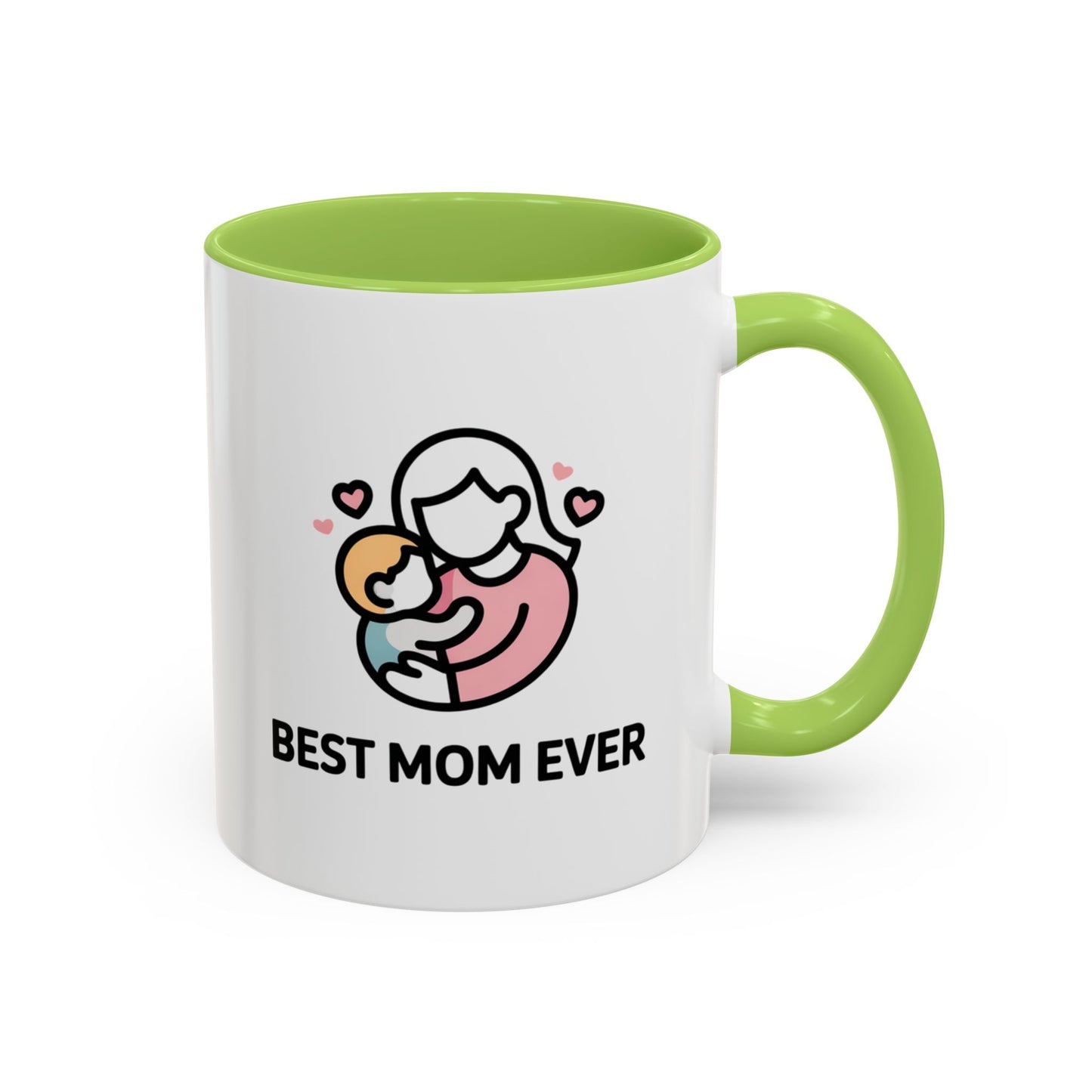 Tasse à café Best Mom Ever – Cadeau de Fête des Mères, Tasse en céramique mignonne Maman et Bébé (11/15oz)