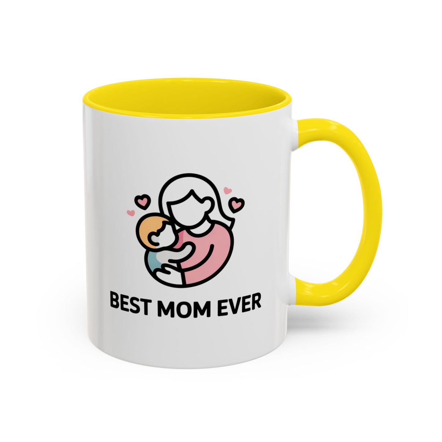 Tasse à café Best Mom Ever – Cadeau de Fête des Mères, Tasse en céramique mignonne Maman et Bébé (11/15oz)