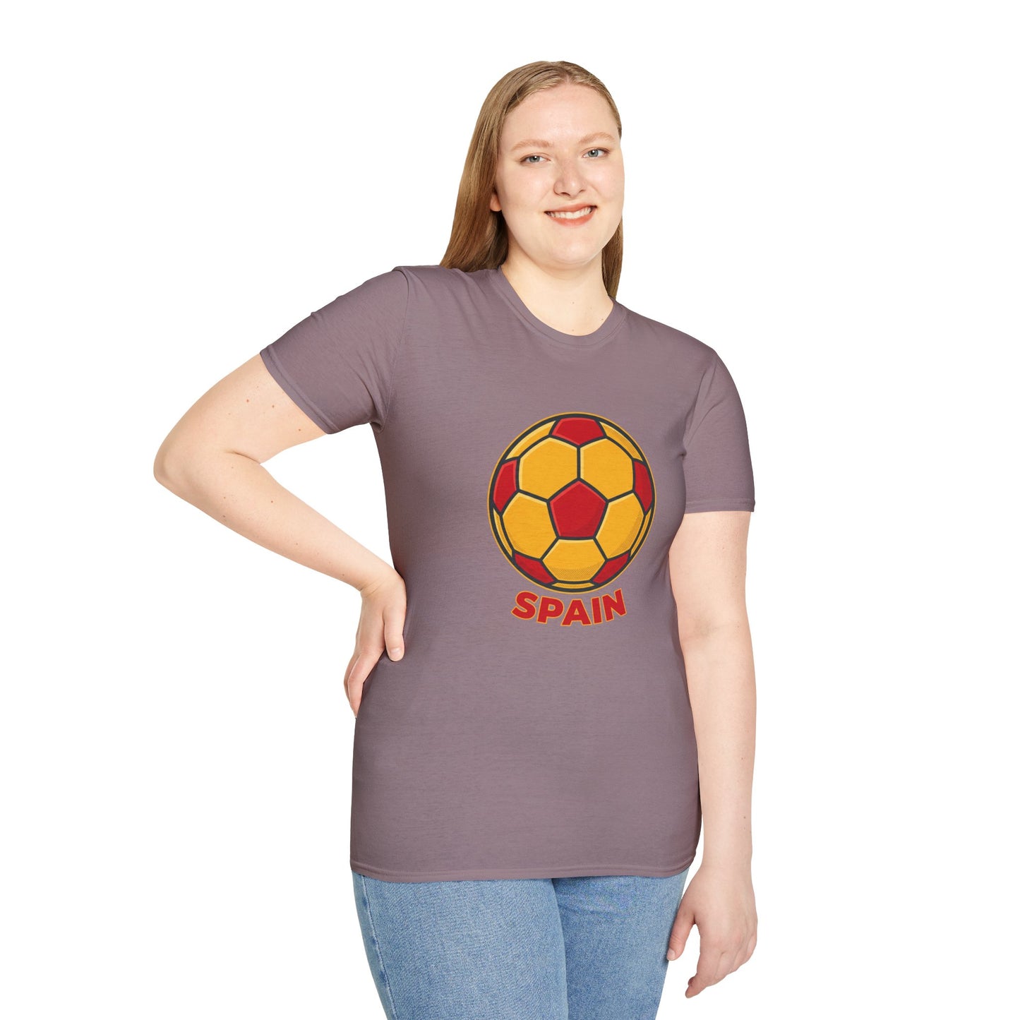 Spain Football Graphic Tee — Bold Red & Gold Soccer Shirt