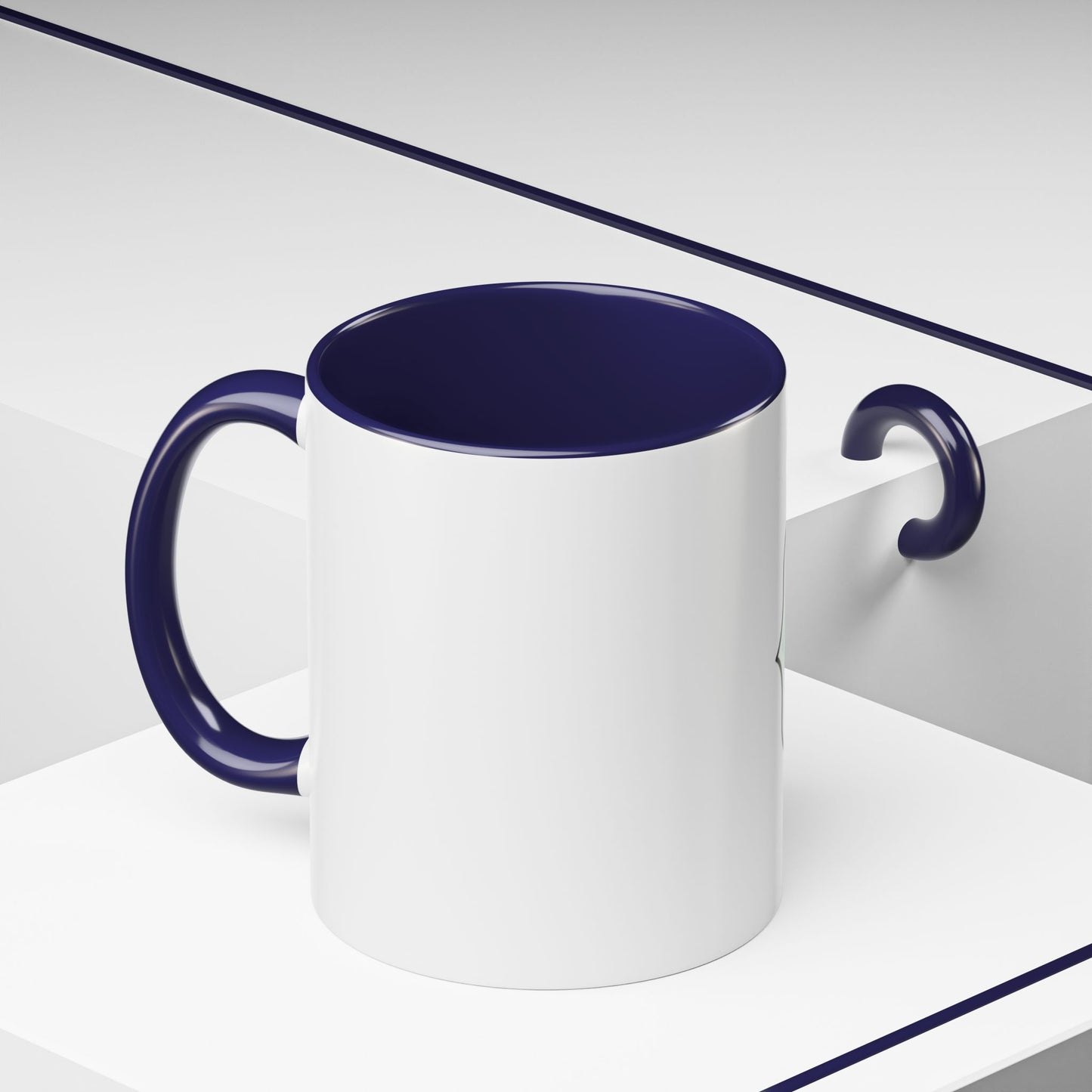 Accent Coffee Mug - Custom Logo Mint Label Design (11/15oz)