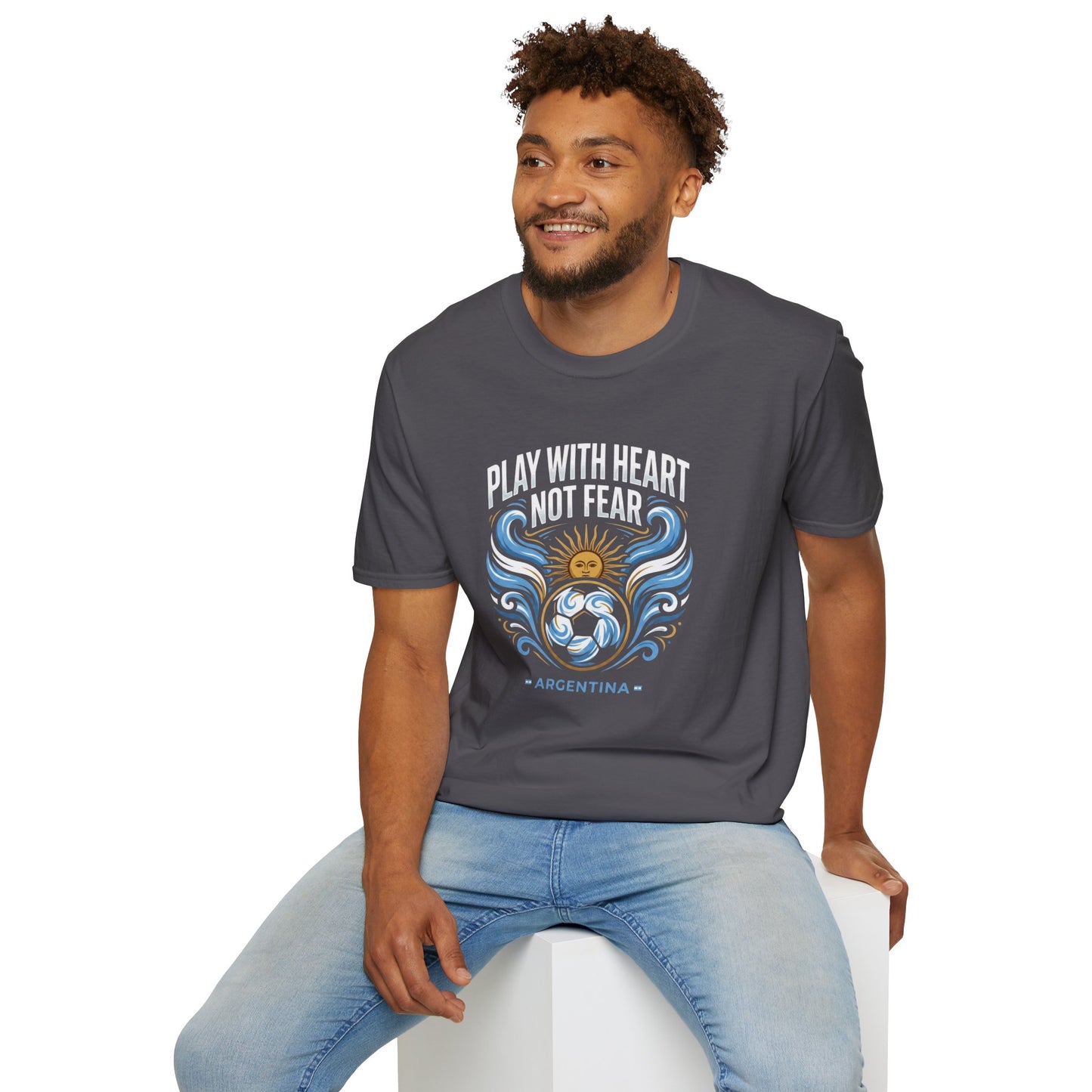 Argentina "Play With Heart Not Fear" Soccer Graphic Tee