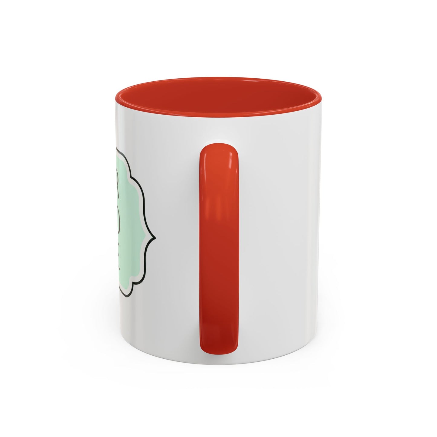 Accent Coffee Mug - Custom Logo Mint Label Design (11/15oz)
