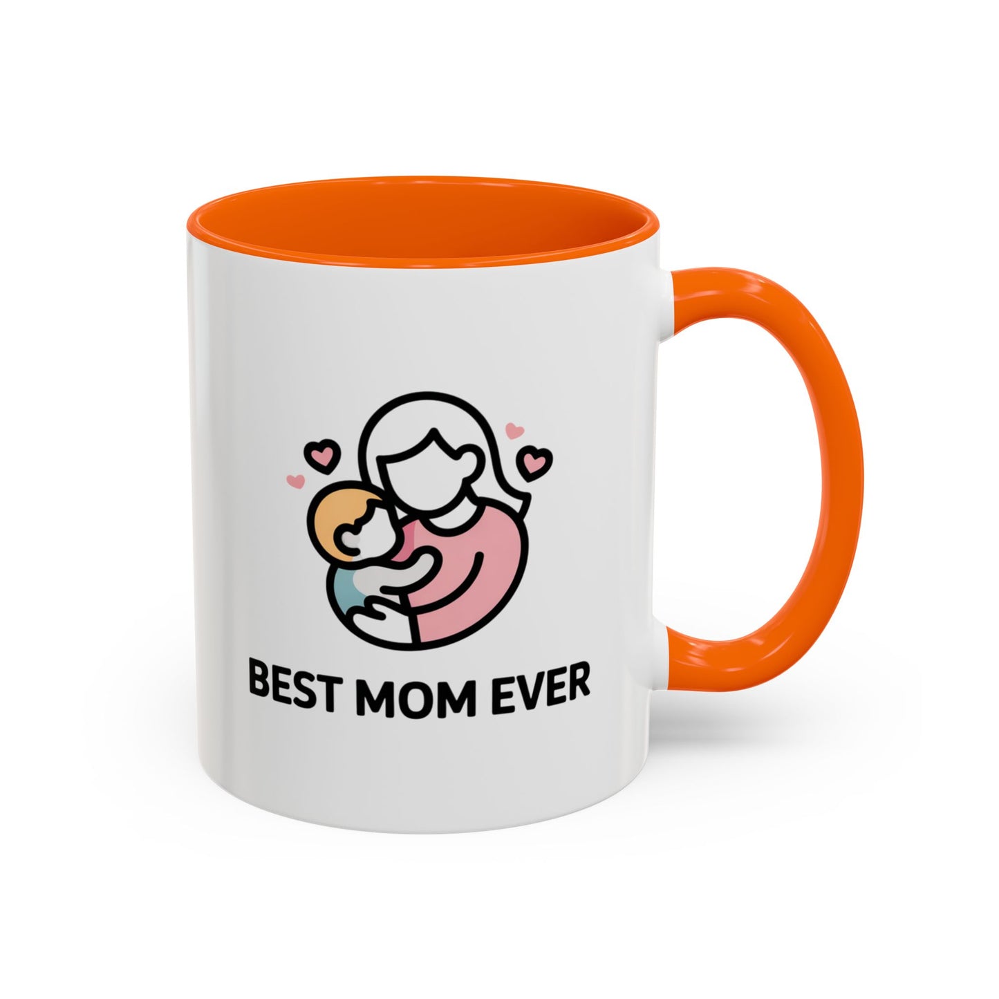 Tasse à café Best Mom Ever – Cadeau de Fête des Mères, Tasse en céramique mignonne Maman et Bébé (11/15oz)