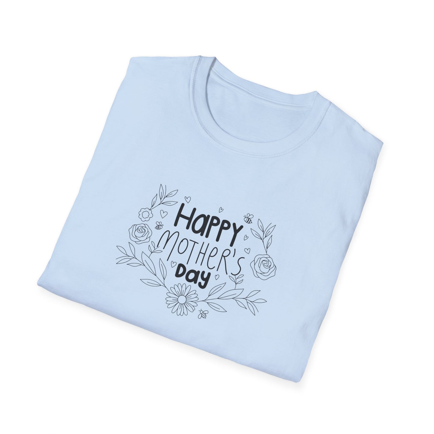 Botanical Mother's Day T-Shirt — Floral Line-Art Mom Tee