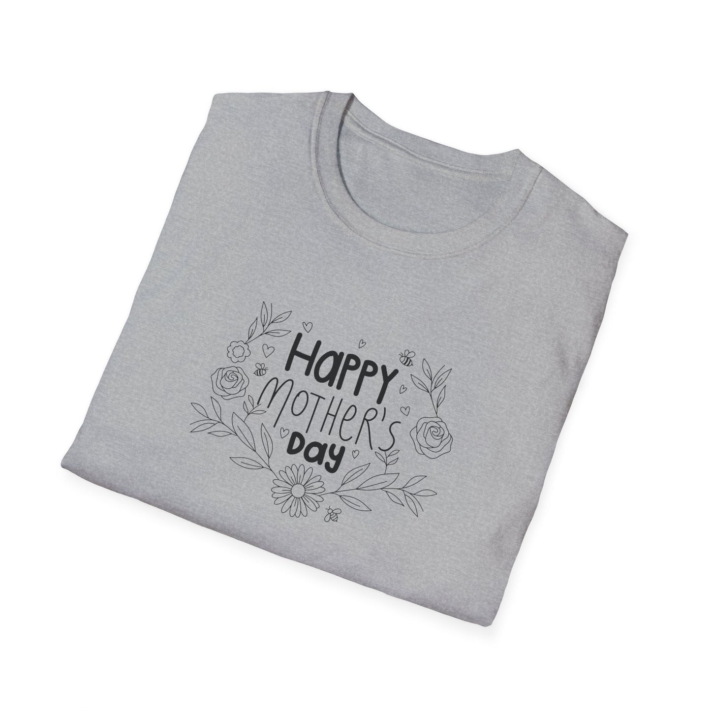 Botanical Mother's Day T-Shirt — Floral Line-Art Mom Tee