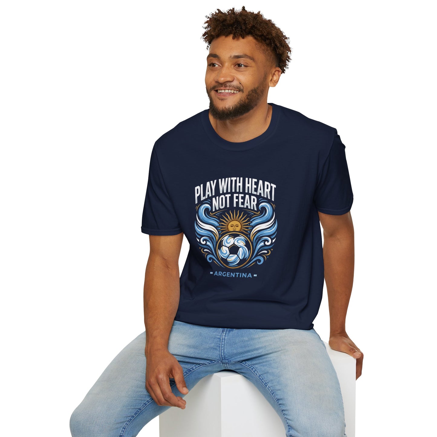 Argentina "Play With Heart Not Fear" Soccer Graphic Tee