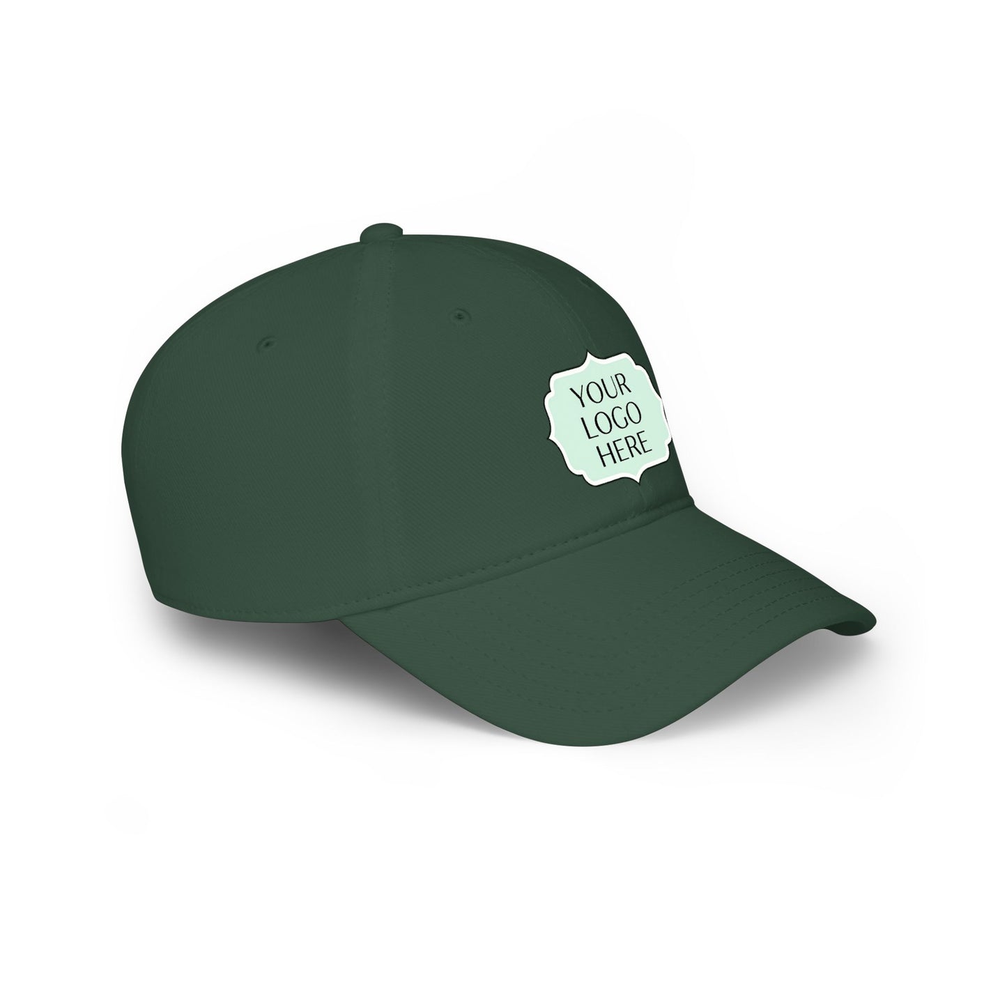 Custom Logo Low Profile Baseball Cap — Personalized Embroidered Patch Hat
