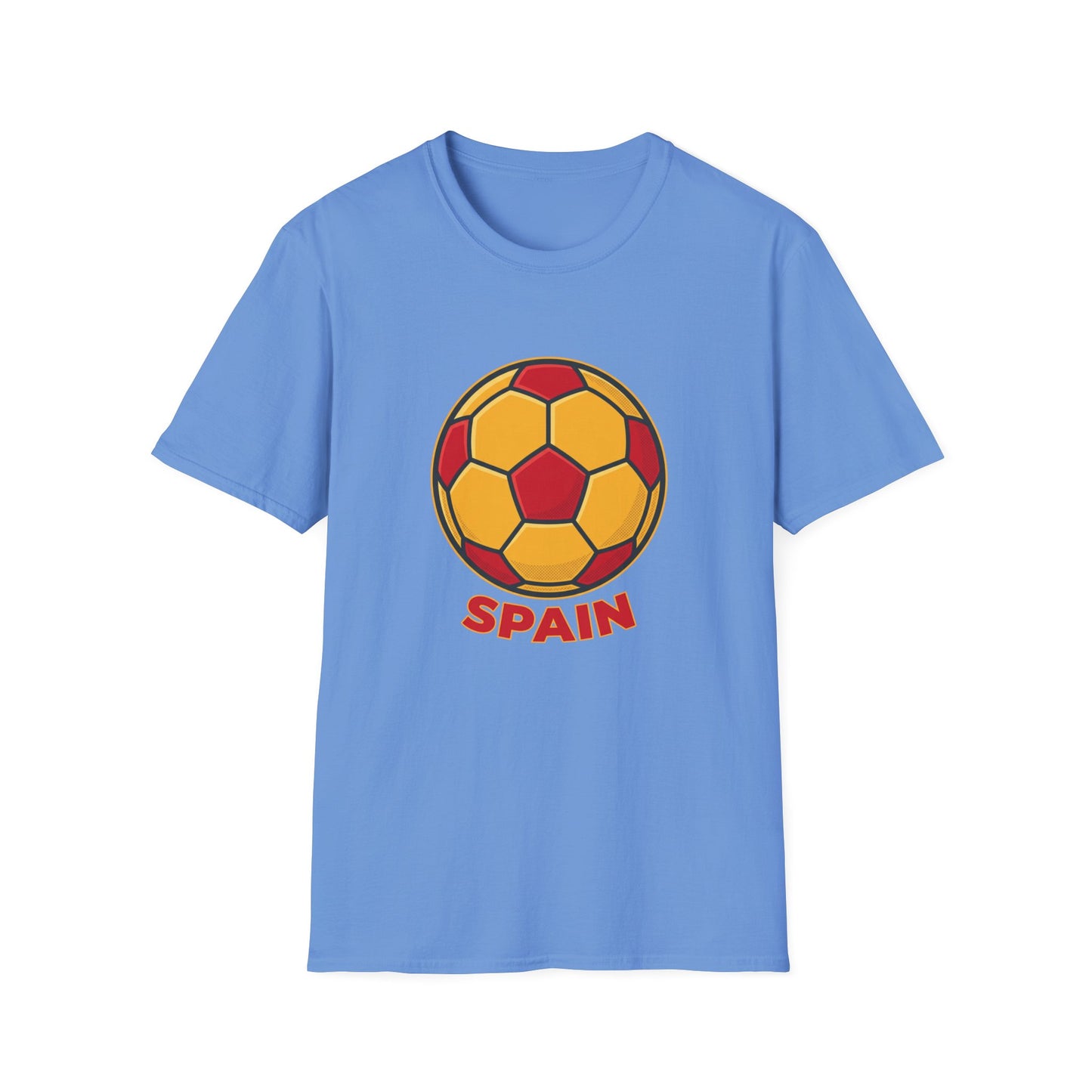 Spain Football Graphic Tee — Bold Red & Gold Soccer Shirt