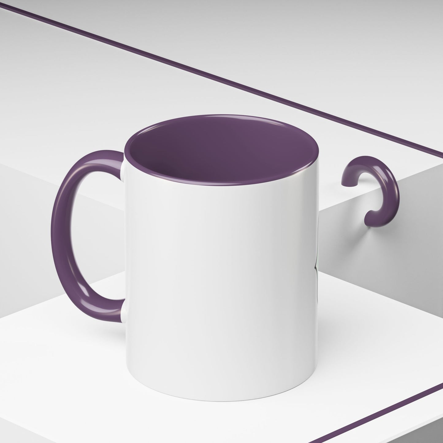 Accent Coffee Mug - Custom Logo Mint Label Design (11/15oz)