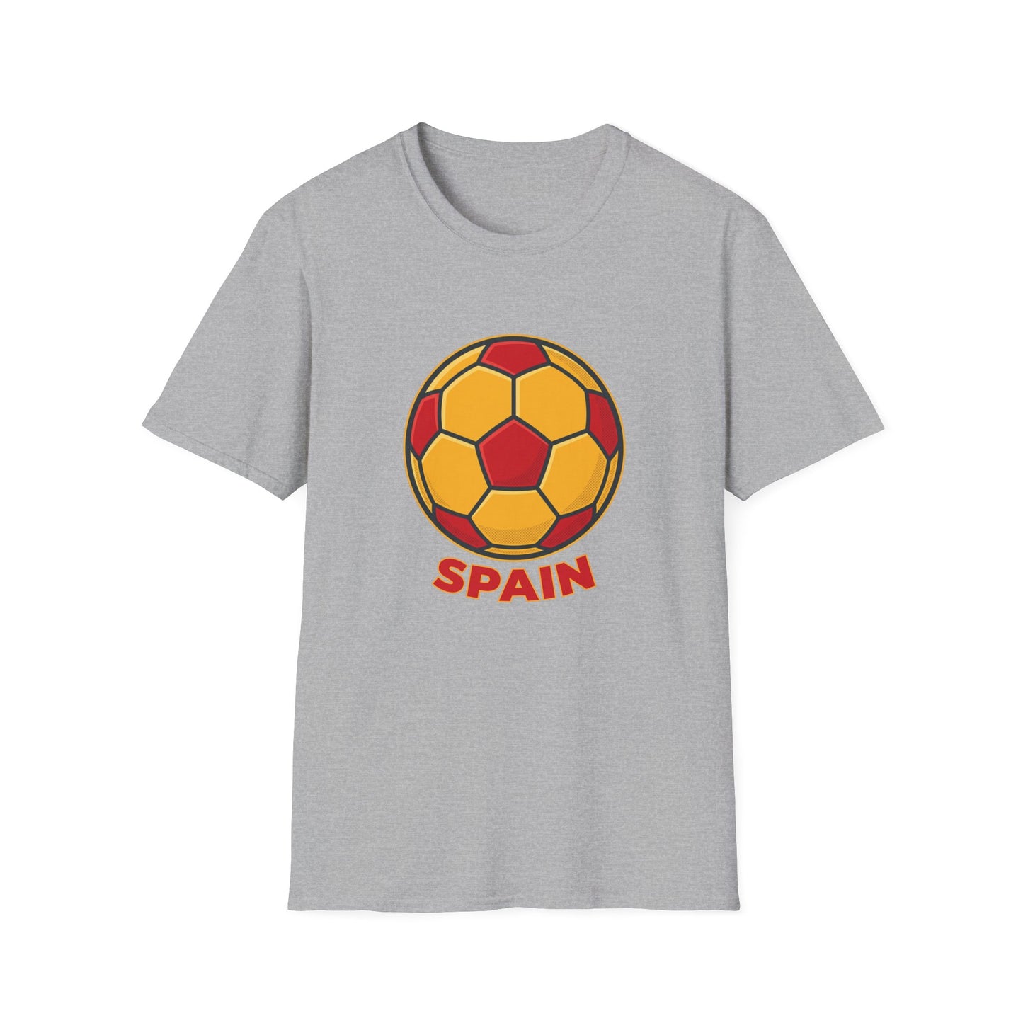 Spain Football Graphic Tee — Bold Red & Gold Soccer Shirt