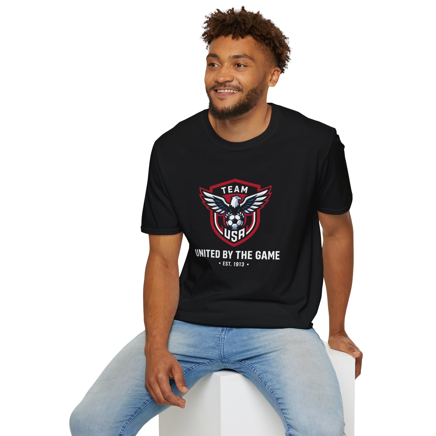 United By The Game Team USA Soccer T-Shirt — Bald Eagle Crest (EST. 1913)