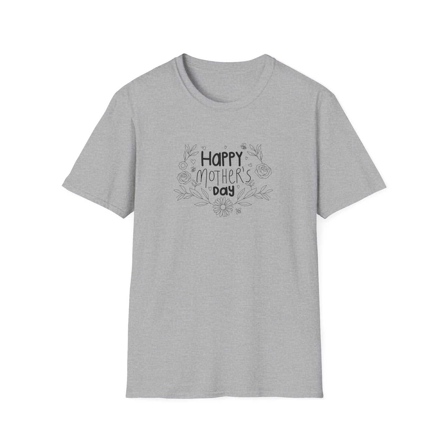 Botanical Mother's Day T-Shirt — Floral Line-Art Mom Tee