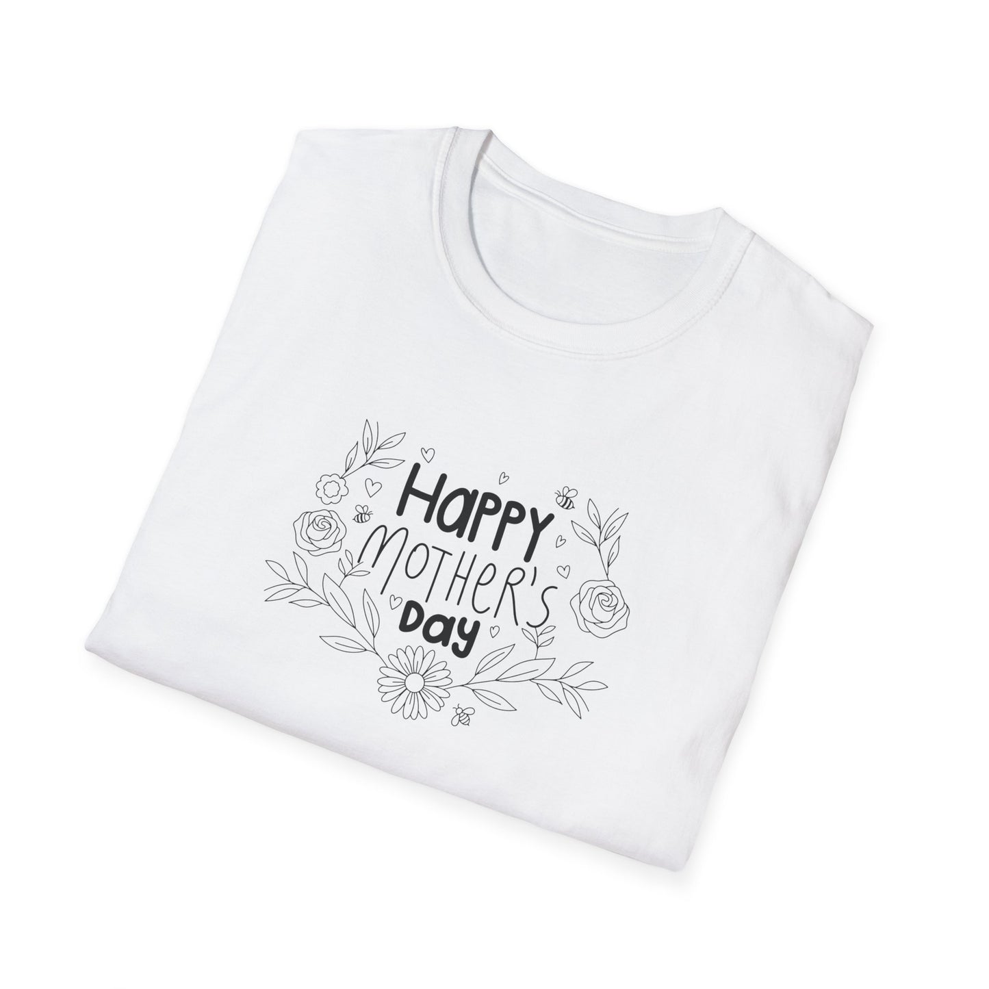 Botanical Mother's Day T-Shirt — Floral Line-Art Mom Tee