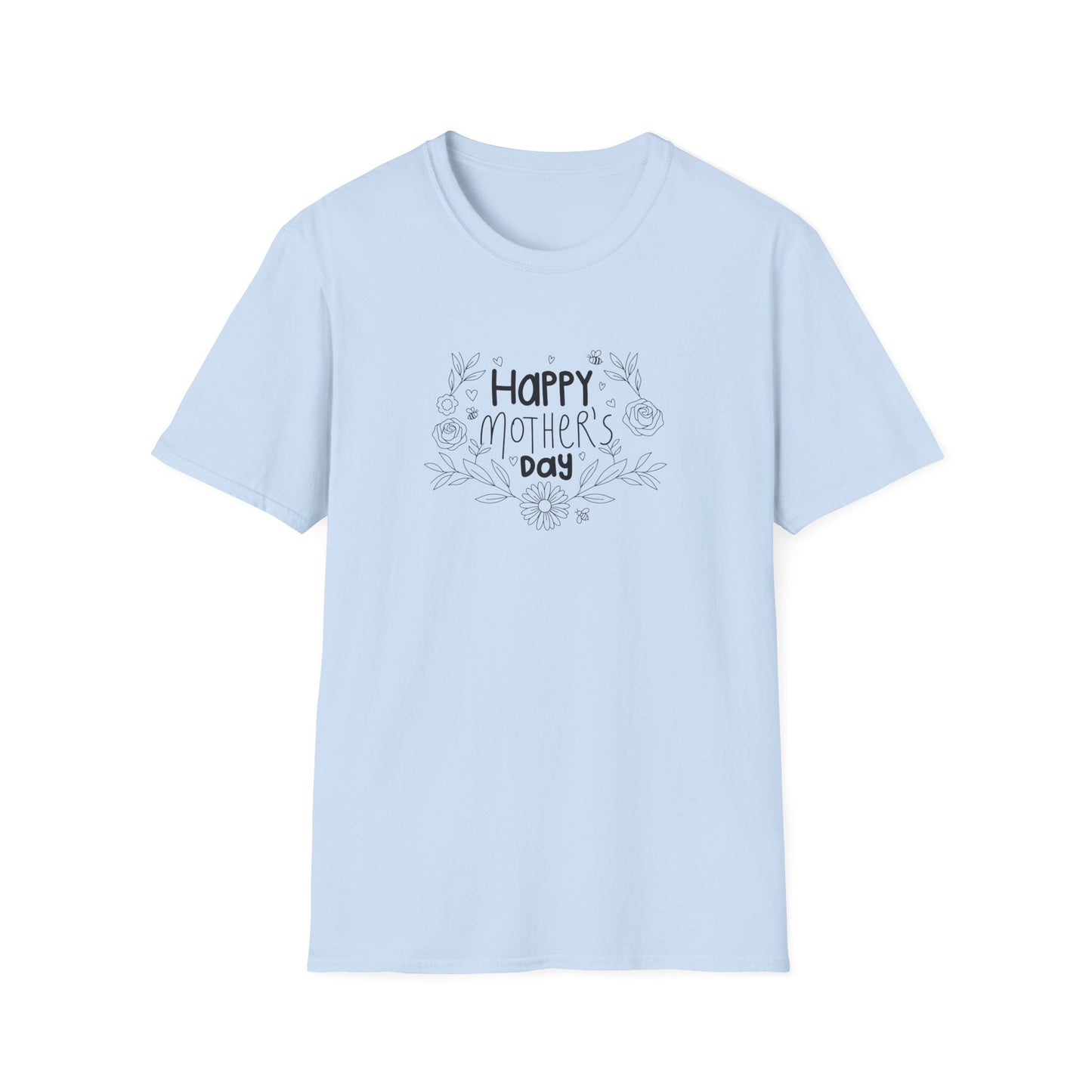 Botanical Mother's Day T-Shirt — Floral Line-Art Mom Tee