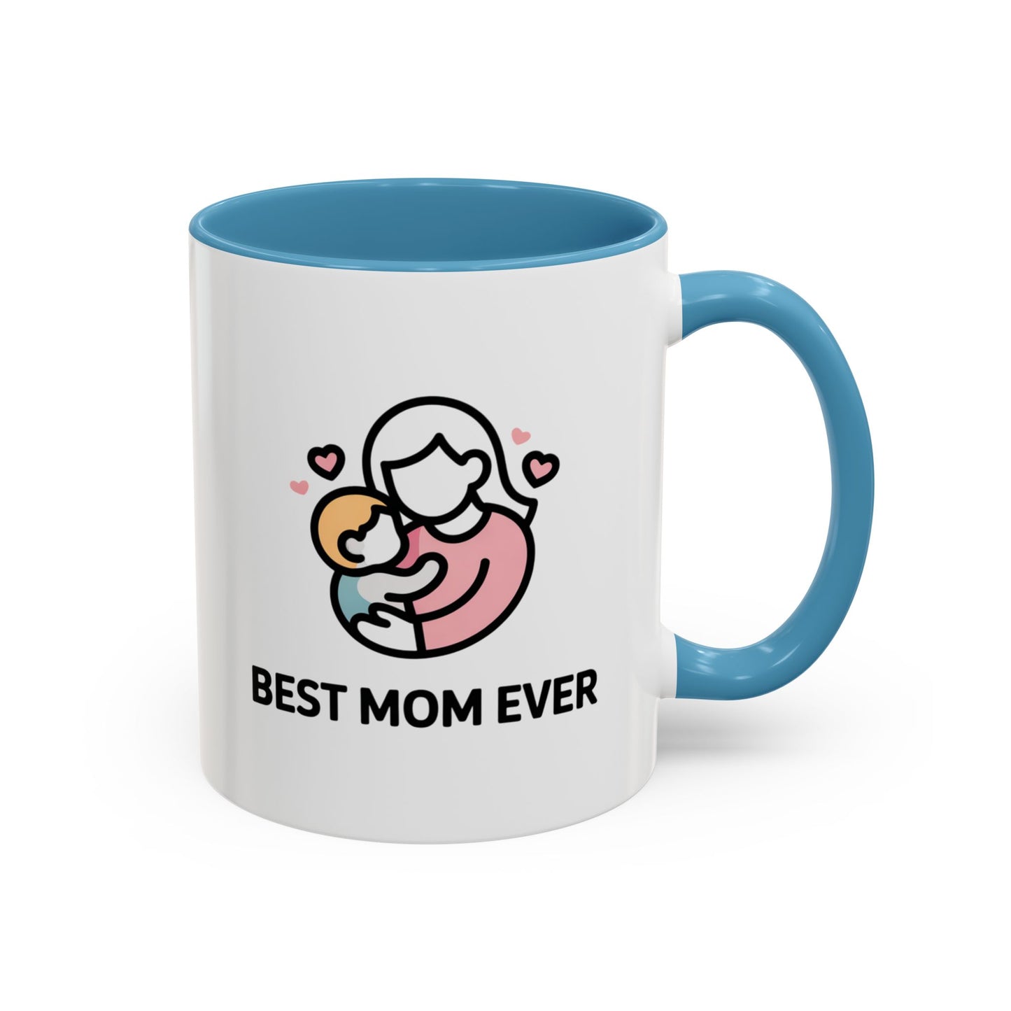 Tasse à café Best Mom Ever – Cadeau de Fête des Mères, Tasse en céramique mignonne Maman et Bébé (11/15oz)