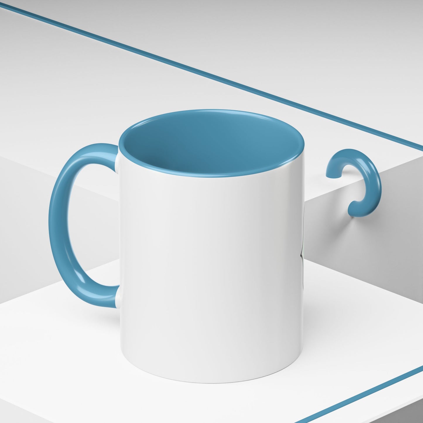 Accent Coffee Mug - Custom Logo Mint Label Design (11/15oz)