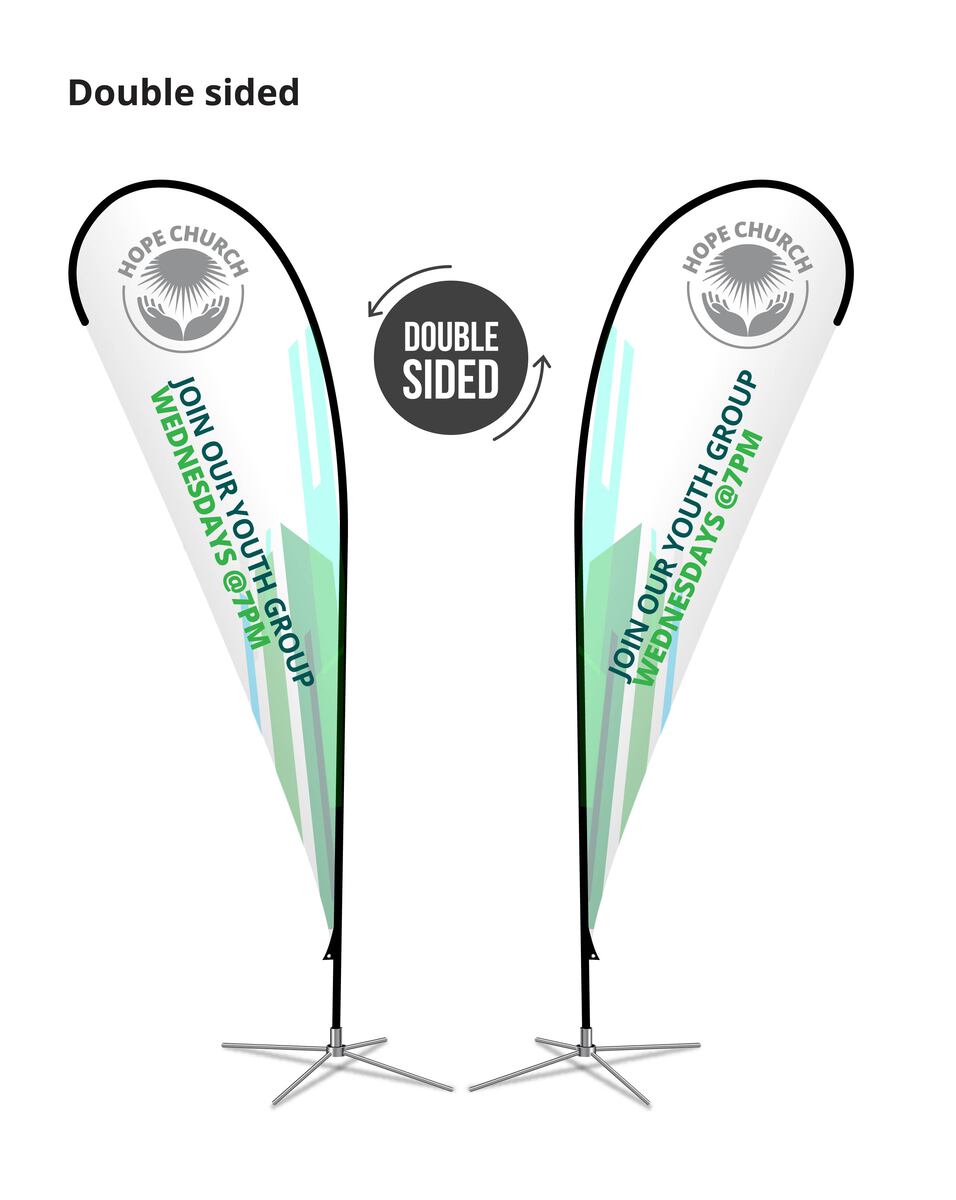 Teardrop Flag Banner Double Sided Kit (11ft)